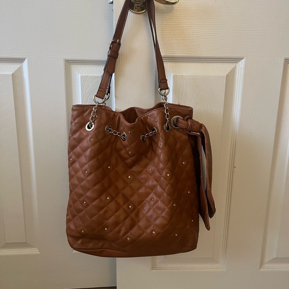 Elegant Brown Quilted Women's Bag